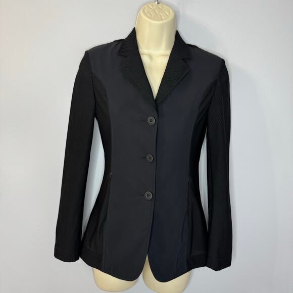 R.J. Classics Harmony Mesh Show Coat Blazer Stretch Riding Equestrian Black 18R - Picture 2 of 16